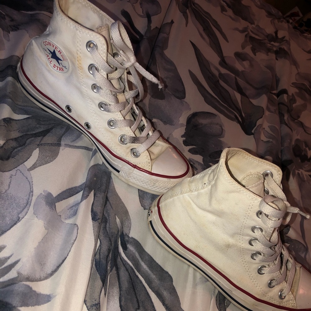 White converse high tops